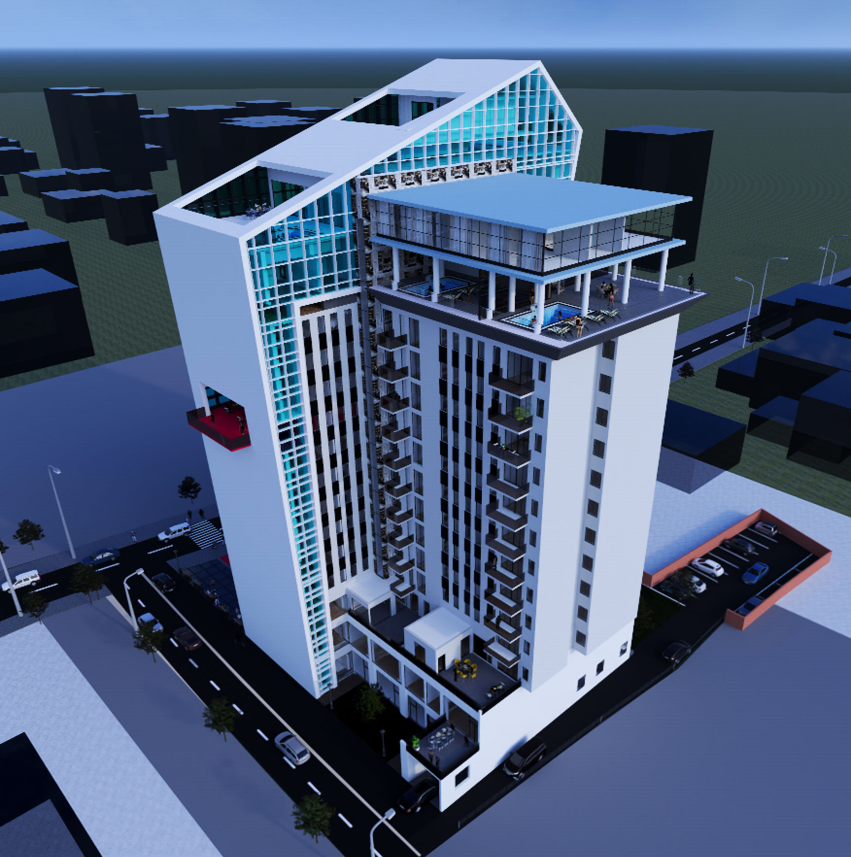 Mila Residence Building Back- MilaRes - Milla Residence